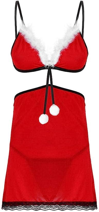 Yldcn Women S Erotic Bodystockings Womens Christmas Costume Lingerie Sexy Adjustable Strap Lace