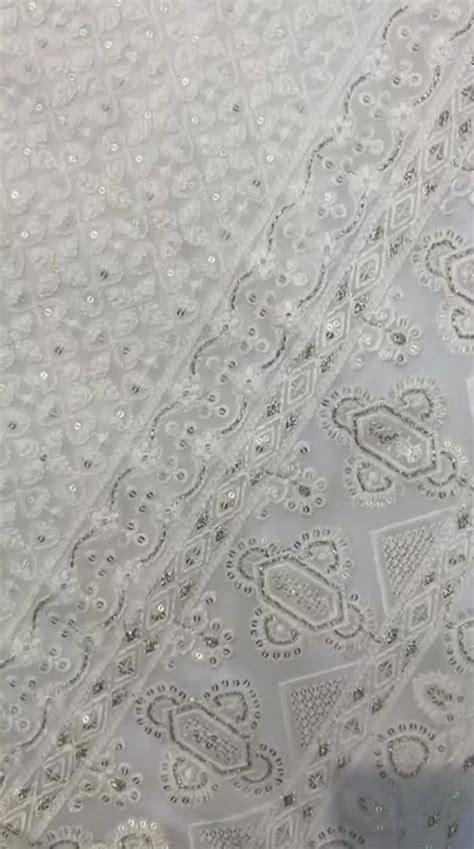 Embroidered Georgette Sequence Sherwani Fabric For Suit At Rs 450