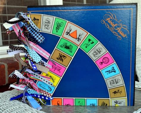 Trivial Pursuit Gameboard Blank Bound Recycled Upcycled Art