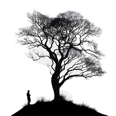 Premium Photo Natural Scene With Silhouette Of Tree AI Generated