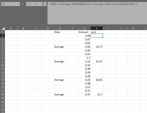 Excel - Writing proper SUM formula - Stack Overflow