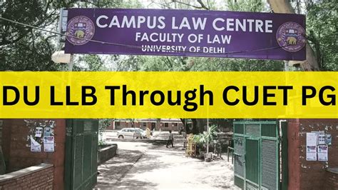 Du Llb Through Cuet Pg Important Dates Application Form Eligibility