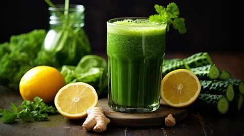 Premium Ai Image Green Juice Detox