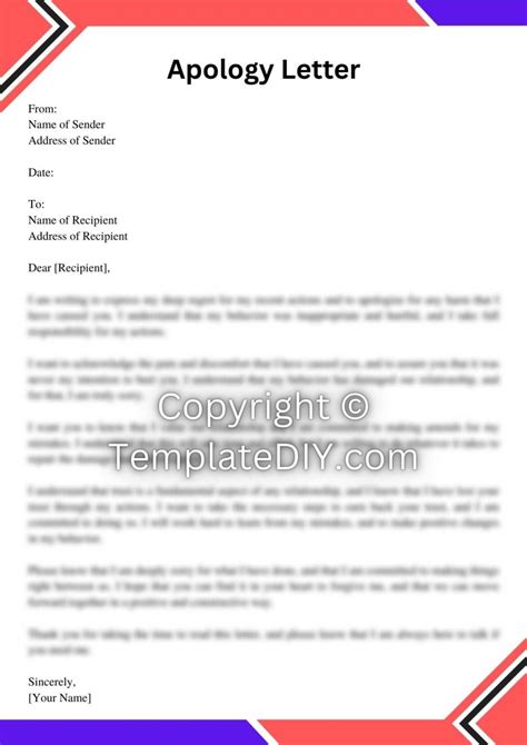 apology letter  wrong  sample template  examples