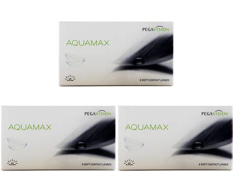 PEGAVISION AQUAMAX -3.50 / 14.0 / 8.6, 18 штук (3 пачки по 6 линз ...
