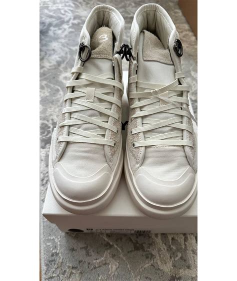 Y-3 Белые кожаные кеды для женщин – купить в интернет магазине с доставкой