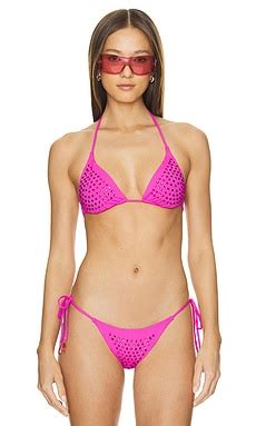 It S Now Cool The Diamante Tri Bikini Top In Cabo Revolve