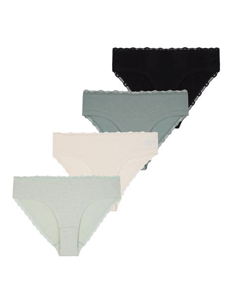 Majtki Damskie Figi Bikini W Kropki Wyko Czone Koronk Pak Wielokolorowy Sklep Moraj