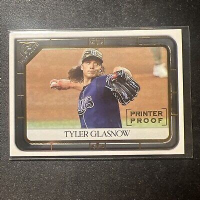 Topps Gallery Printer Proof Parallel Tyler Glasnow Tampa Bay