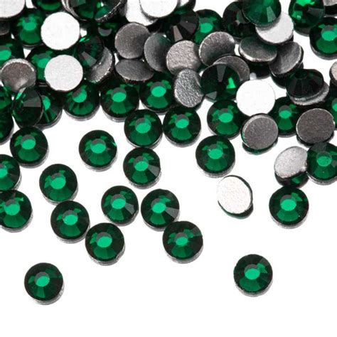 Cyrkonie Do Paznokci Szklane SS10 Emerald 50 Szt