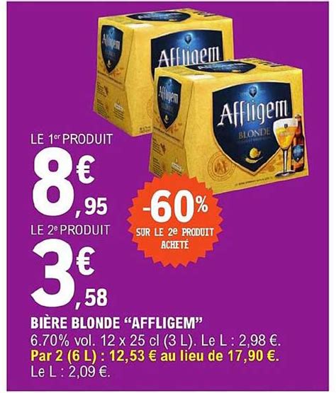 Promo Bi Re Blonde Affligem Chez E Leclerc Icatalogue Fr