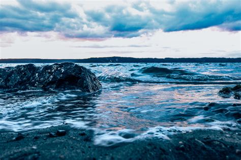 Free Images : beach, coast, nature, sand, rock, horizon, cloud, sky