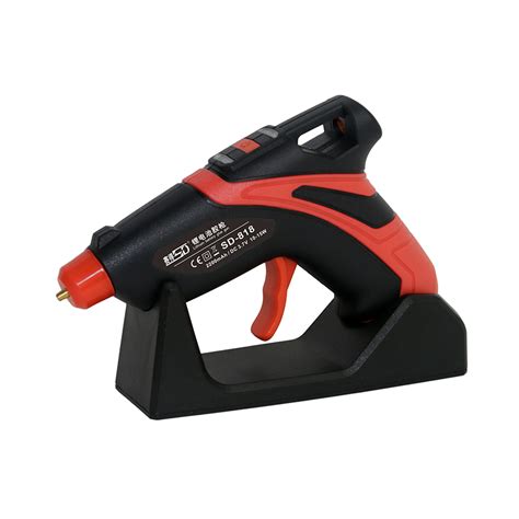 Black 10 15W Lithium Battery PTC Ceramic Heater Hot Melt Cordless Glue Gun For Φ7mm Glue Sticks