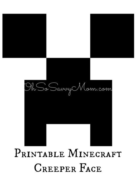 Minecraft creeper face template printable | PinPoint