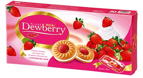 dewberry strawberry flavour sandwich cookies jack  jill