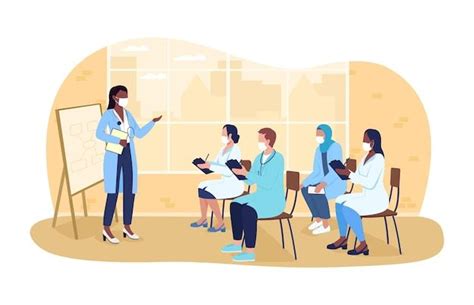 Premium Vector Medical Conference 2d Vector Isolated Illustration