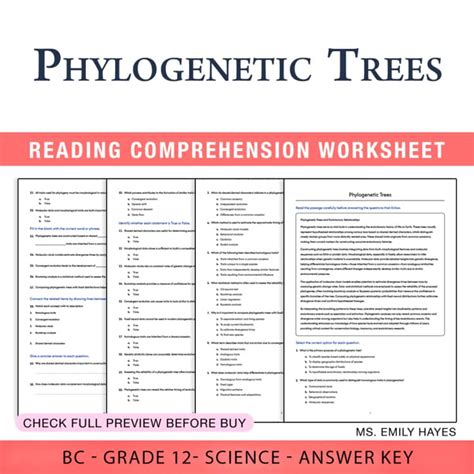 Phylogenetic Trees Pogil Answer Key PDF Decoding Evolutionary Relationships Through Guided Inquiry