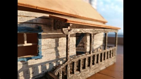 Модель деревянного дома. Материал стен для миниатюр. Wooden house - YouTube
