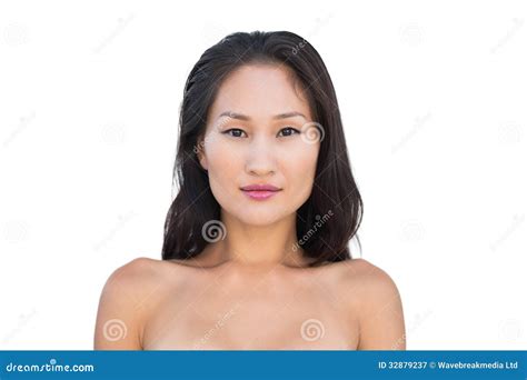 Attractive Nude Brunette Posing Looking At Camera Stock Image Image Of Beauty Pose