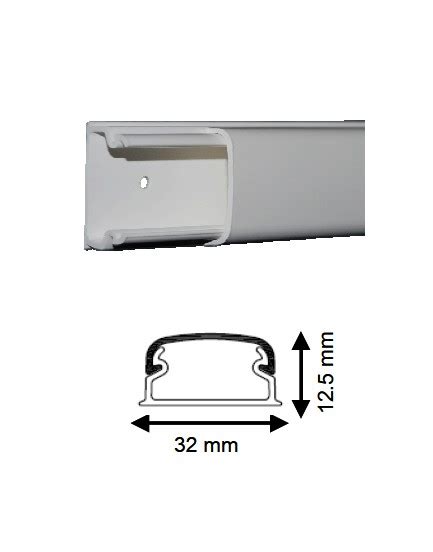 Moulure 12 5X32mm 1 Compartiment Long 2m Iboco