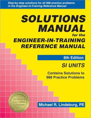 Solutions Manual For The Engineer In Training Reference Manual By