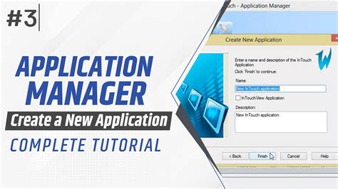 How To Create Application In Wonderware InTouch Application Manager