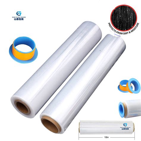 LLDPE Industrial Stretch Film Roll China Packaging Shrink Wrap Shipping