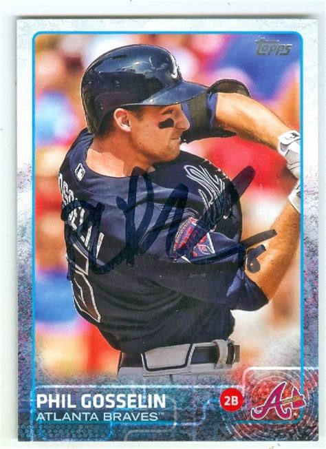 Phil Gosselin Autographed Baseball Card Atlanta Braves Topps