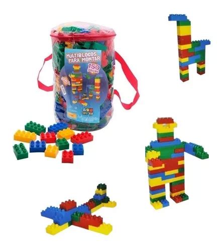 Brinquedo Sacola Multi Blocos De Montar 150 Peças 9043 Parcelamento