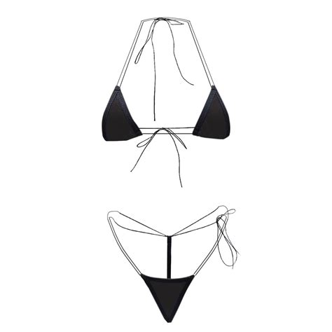 UTSJKR Savings Bikini Set For Women Extreme Triangle Top G String Swearwear Sexy Multi Clour Tie