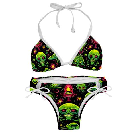 Alien Detachable Sponge Adjustable Strap Bikini Set Two Pack Swimsuit Women Bikini Sets