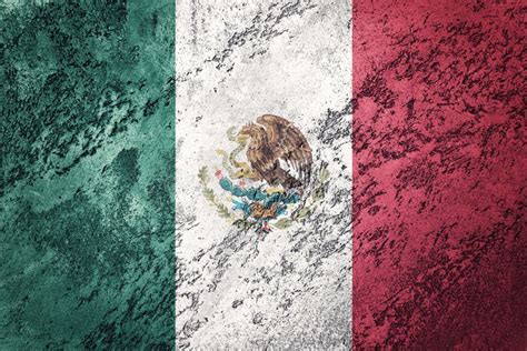 Grunge Mexico Flag Mexican Flag With Grunge Texture Stock Illustration