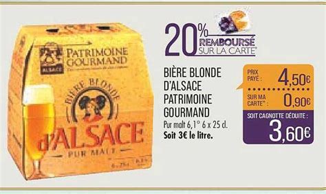 Promo Bi Re Blonde D Alsace Patrimoine Gourmand Chez Match Icatalogue Fr