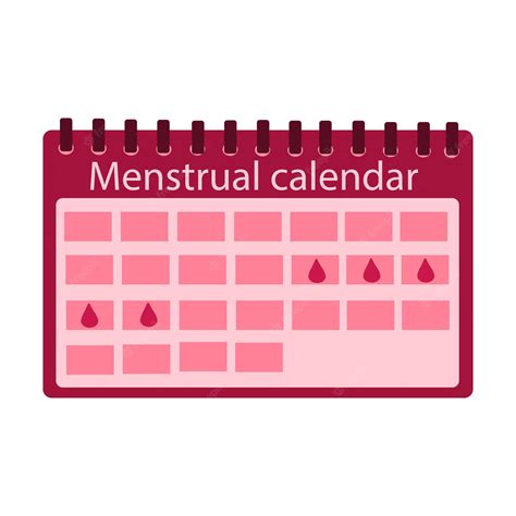 Premium Vector Menstrual Calendar For Menstruation Control And