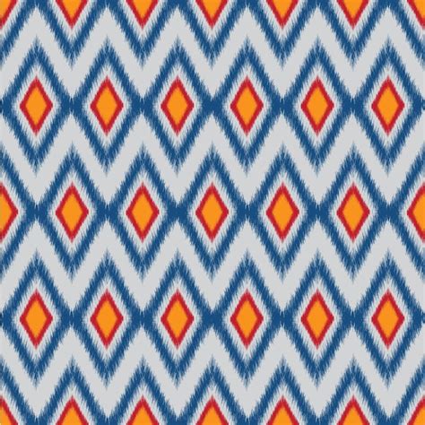 Premium Vector Ikat Ethnic Indian Seamless Pattern Design Textile