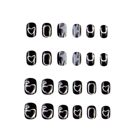 Huanledash 1 Set False Nail Harmless To Nail Non Fading High Gloss Diy
