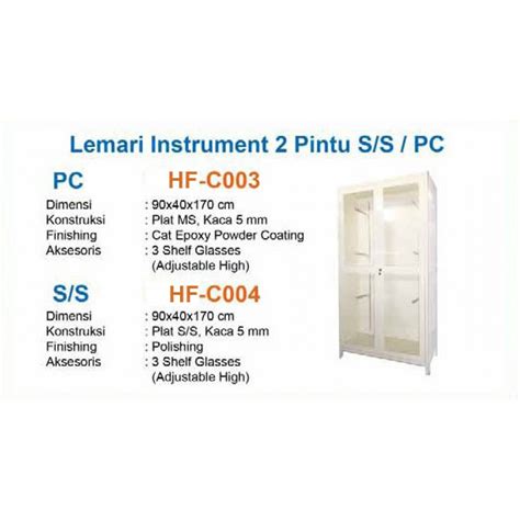 Lemari Instrument Pintu Besi Biasa