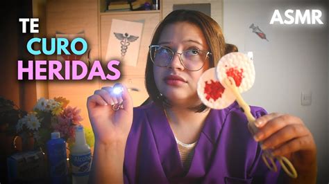 Asmr Enfermera Antip Tica Te Cura Las Heridasy Mouth Sounds Para