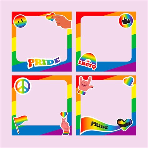 Orgullo marco lgbt símbolos amor corazón bandera en colores del arco iris gay lesbiana desfile