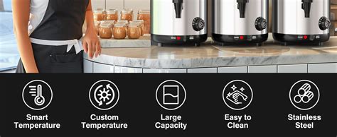 Amazon Wantjoin Electric Heating Beverage Dispenser Cup Hot Cold Water Urn Stainless