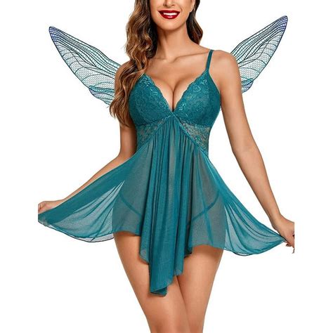 Skyauks Nightgown Sexy Lingerie For Women V Neck Sleeveless Sexy Babydoll Sleepwear Strap