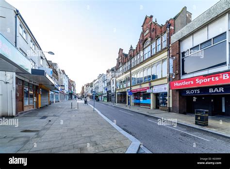 Northampton Uk Aug 10 2017 Clear Sky Morning View Of Gold Street
