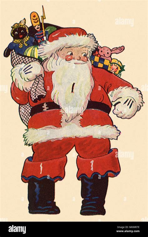 Santa and Toys Stock Photo - Alamy