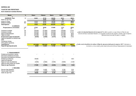 2023 Flujo De Caja Pro 1 Actividad 6 De Presupuestoo 5 0 EMPRESA