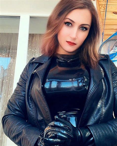 Latex Babe Latex Wear Latex Dress Lamb Leather Jacket Leather Gloves Leather And Lace