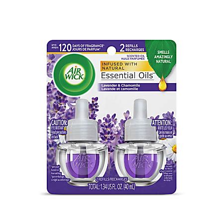 Air Wick Essential Oils Scented Oil Warmer Refill 0.67 Oz LavenderChamomile Pack Of 2 - ODP ...