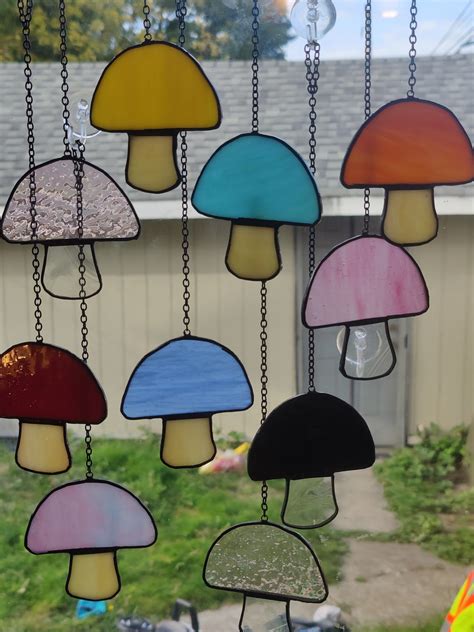 Mushroom Suncatcher - Etsy
