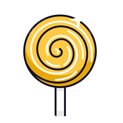 Material De Ilustración De Vector Libre De Icono De Paleta Png Pirulí Amarillo Redondo Png Y