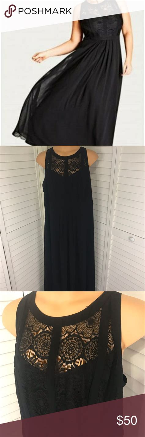 Nwt City Chic Black Paneled Bodice Maxi Dress Xxl Dresses Xxl City