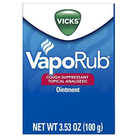 Vicks VapoRub Soothing Chest Rub Cough Suppressant Ointment 3 53 Oz